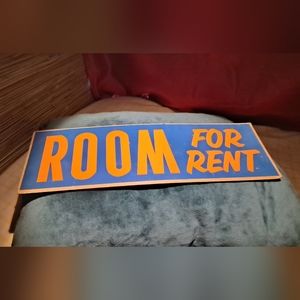 Vintage Room For Rent Sign